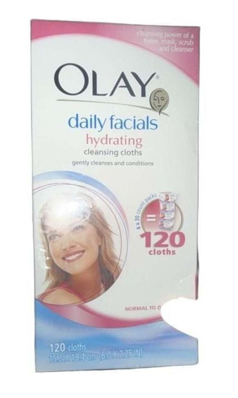 Olay Daily Facials Hydrating Cleansing Cloths 120 Count